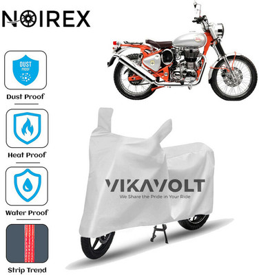 NOIREX Waterproof Two Wheeler Cover for Royal Enfield(Bullet Trials 350, Silver)