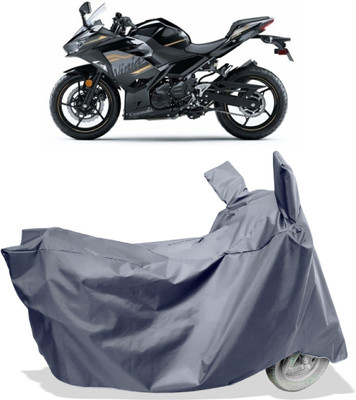Amexride Two Wheeler Cover for Kawasaki(Ninja 650 BS6, Grey)