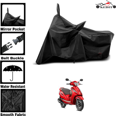 KEDIT Two Wheeler Cover for TVS(Jupiter Grande, Black)
