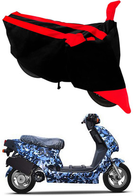 MMSSTAR Waterproof Two Wheeler Cover for Hero(Electric AXLHE-20, Red, Black)