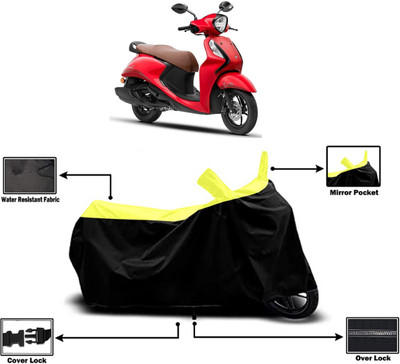 Amexride Two Wheeler Cover for Yamaha(Fascino 125, Yellow)