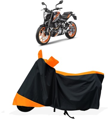 Tricway Two Wheeler Cover for KTM(125 Duke BS6, Orange)