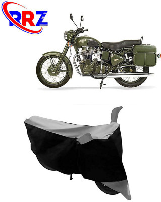 RRZ Waterproof Two Wheeler Cover for Royal Enfield(Battle, Black, Grey)