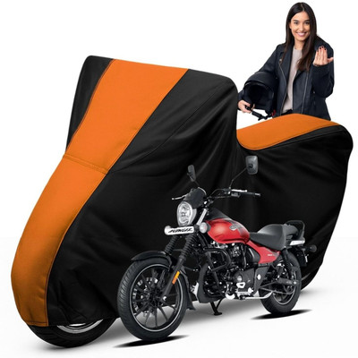 Car Styling Waterproof Two Wheeler Cover for Bajaj(Avenger Street 160, Black, Orange)
