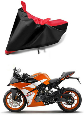 DeepShakshi AUTOMOTIVE Waterproof Two Wheeler Cover for KTM(RC125, Red, Black)