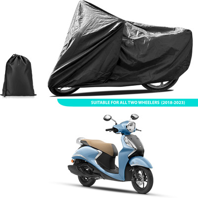 PAGORA Two Wheeler Cover for Yamaha(Fascino 125 BS6, Black)