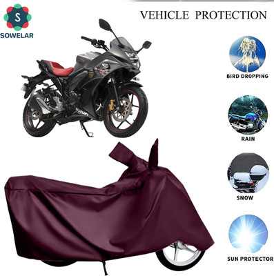 sowelar Waterproof Two Wheeler Cover for Suzuki(Gixxer SF, Maroon)