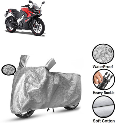 CODOKI Waterproof Two Wheeler Cover for Bajaj(Pulsar RS200 BS6, Silver)