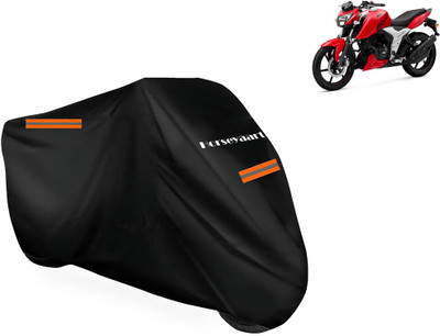 Horseyaart Waterproof Two Wheeler Cover for TVS(Apache RTR 160, Black)