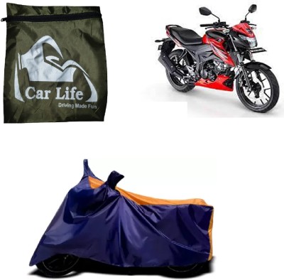 Car Life Two Wheeler Cover for Suzuki(GSX R150, Orange, Blue)