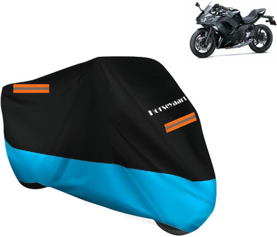 Horseyaart Waterproof Two Wheeler Cover for Kawasaki(Ninja 650, Blue)