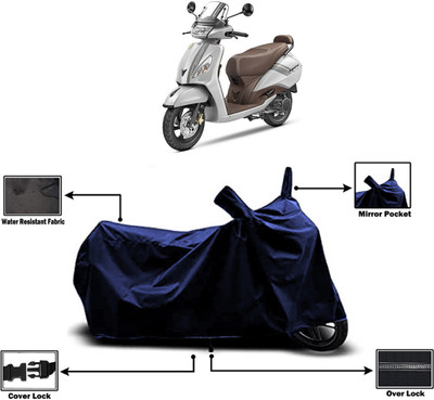 Amexride Two Wheeler Cover for TVS(Jupiter classic, Blue)