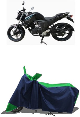 SUGASHRI Waterproof Two Wheeler Cover for Yamaha(FZ-S FI, Green, Blue)