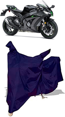 Amexride Two Wheeler Cover for Kawasaki(Ninja ZX-10R SE BS6, Blue)