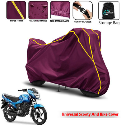 AUTOBIRSA Two Wheeler Cover for TVS(Victor Edge, Maroon)