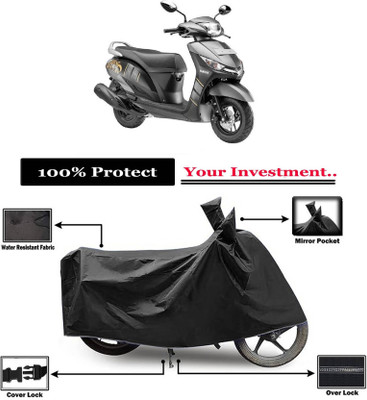 KEDIT Two Wheeler Cover for Yamaha(Alpha, Black)