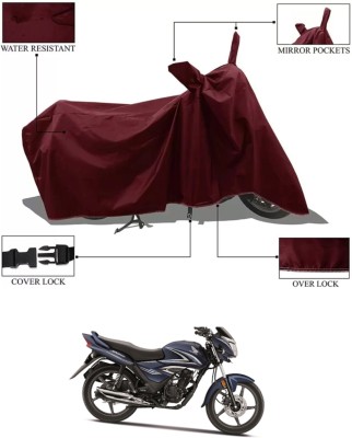 RAQTRO Two Wheeler Cover for Honda(Shine, Maroon)