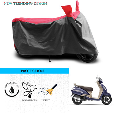 SnehaSales Waterproof Two Wheeler Cover for TVS(Jupiter classic, Grey, Red)
