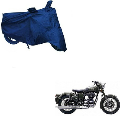 Gavya Two Wheeler Cover for Royal Enfield(Battle Green, Blue)