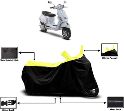 Amexride Two Wheeler Cover for Vespa(VXL 150 BS6, Yellow)