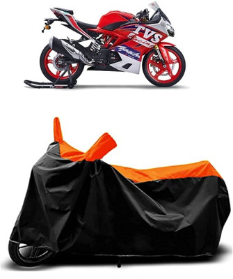 VESMEI Two Wheeler Cover for TVS(Apache RTR 310 BS6, Orange)