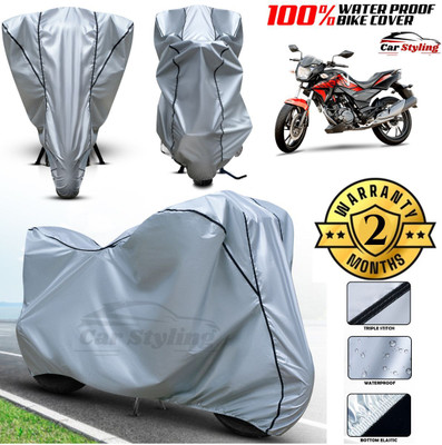 Car Styling Waterproof Two Wheeler Cover for Honda(CBZ, Silver, Black)