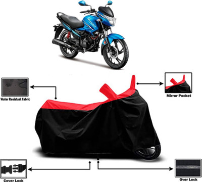 KEDIT Two Wheeler Cover for Hero(Glamour BS6, Red)