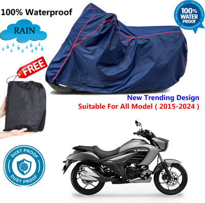 AutoGalaxy Waterproof Two Wheeler Cover for TVS(Intruder 250, Blue, Red)