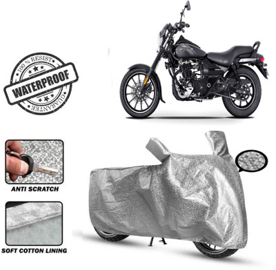 Autoinnovation Waterproof Two Wheeler Cover for Bajaj(Avenger 220 Cruise, Silver)