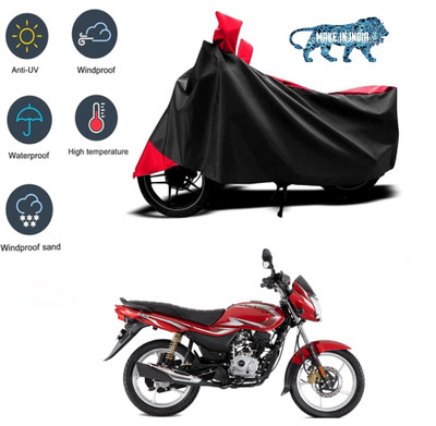 WMIZEXA Waterproof Two Wheeler Cover for Bajaj(Platina 100, Black, Red)