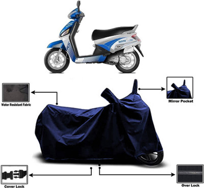 KEDIT Two Wheeler Cover for Mahindra(Gusto, Black)