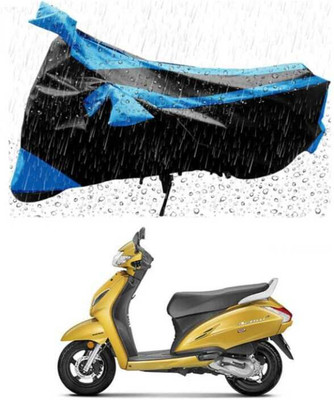 AJSTAR Waterproof Two Wheeler Cover for Honda(Activa 6G, Black, Blue)