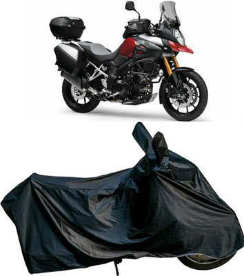 Autofly Waterproof Two Wheeler Cover for Suzuki(V Strom 1000, Black)
