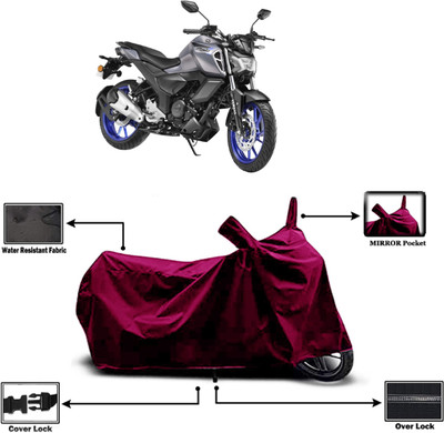 Amexride Two Wheeler Cover for Yamaha(FZS-FI BS6, Maroon)