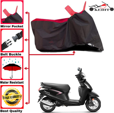 AASHTIK MART Two Wheeler Cover for Hero(Pleasure, Red, Black)