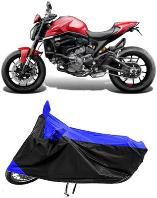 Mdstar Waterproof Two Wheeler Cover for Ducati(Monster 82, Blue)