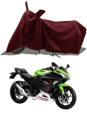 Vtrack Waterproof Two Wheeler Cover for Kawasaki(Ninja 300 BS6, Maroon)