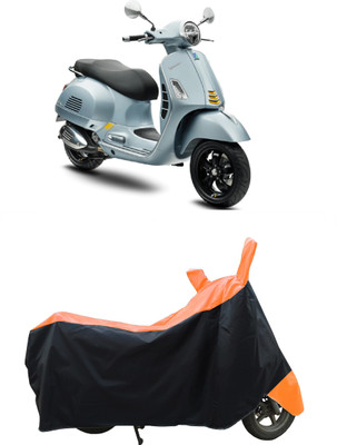 Coxtor Waterproof Two Wheeler Cover for Vespa(GTS Super 300, Orange)