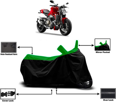 Amexride Two Wheeler Cover for Ducati(Monster 82, Green)