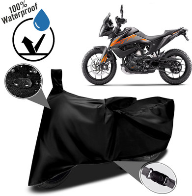 ROYAL AUTO MART Waterproof Two Wheeler Cover for KTM(390 Adventure, Black)