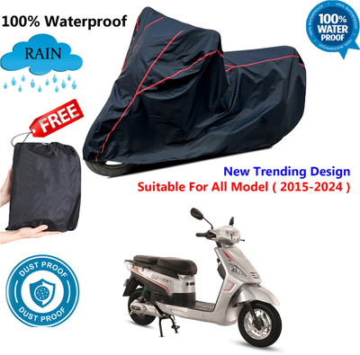 AUTOCAD Waterproof Two Wheeler Cover for Hero(Black, Red)