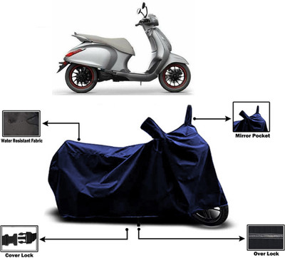 Amexride Two Wheeler Cover for Bajaj(Urbanite Chetak BS6, Blue)