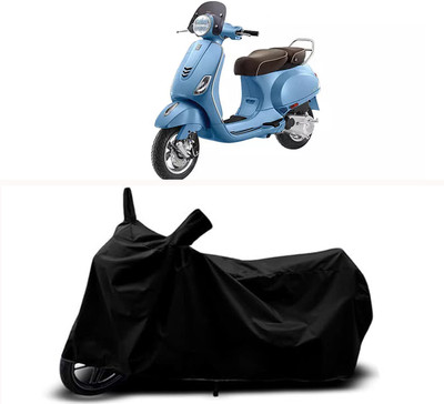 RABABLI Waterproof Two Wheeler Cover for Vespa(Elegante 150, Black)