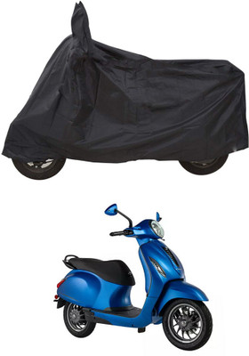 CODOKI Waterproof Two Wheeler Cover for Bajaj(Chetak, Black)