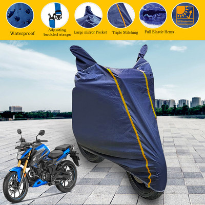 GARREGE Waterproof Two Wheeler Cover for Hero(HF Deluxe BS6, Blue)