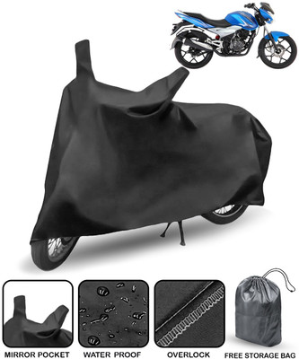 AutoRetail Waterproof Two Wheeler Cover for Bajaj(Discover 125 DTS-i, Black)