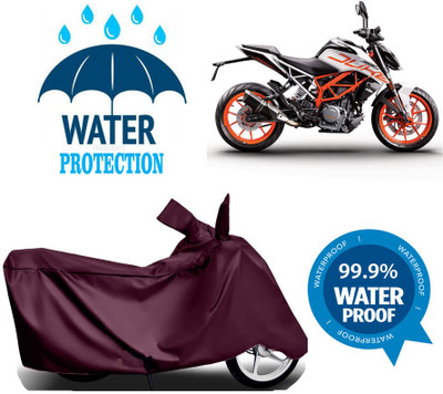 Mdstar Waterproof Two Wheeler Cover for KTM(Duke 200, Maroon)