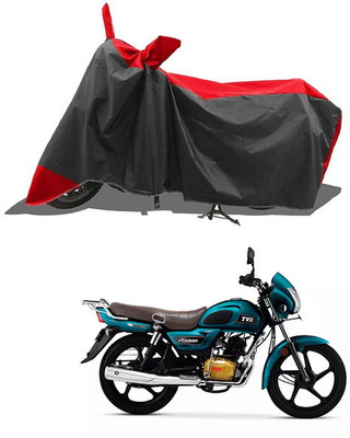 PAGORA Waterproof Two Wheeler Cover for TVS(Radeon, Red, Black)