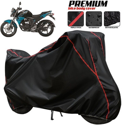 xodi Waterproof Two Wheeler Cover for Yamaha(FZ S FI (V 2.0), Black, Red)
