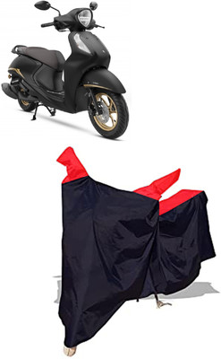 Amexride Two Wheeler Cover for Yamaha(Fascino 125 FI, Black)